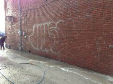 Graffiti Removal Brickwork Before